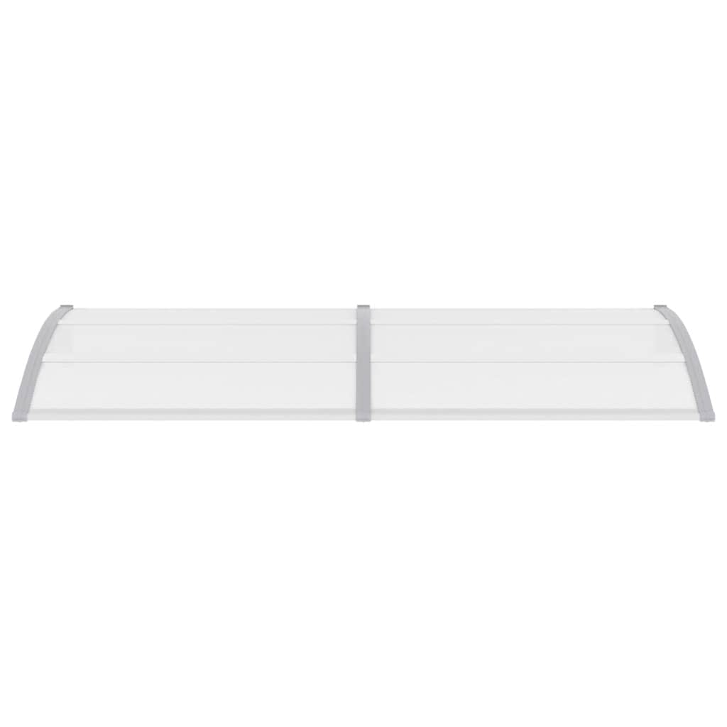 Door Canopy Grey and Transparent 240x75 cm PC