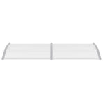 Door Canopy Grey and Transparent 240x75 cm PC