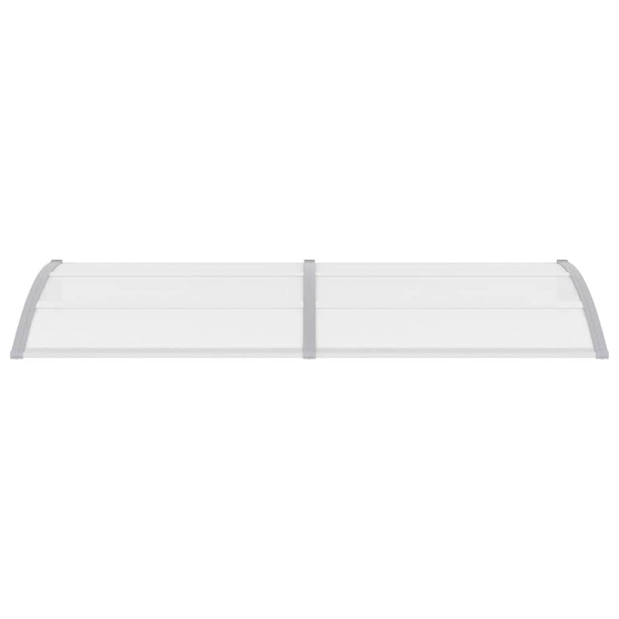 Door Canopy Grey and Transparent 240x75 cm PC