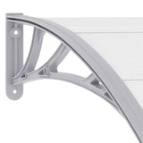 Door Canopy Grey and Transparent 240x75 cm PC