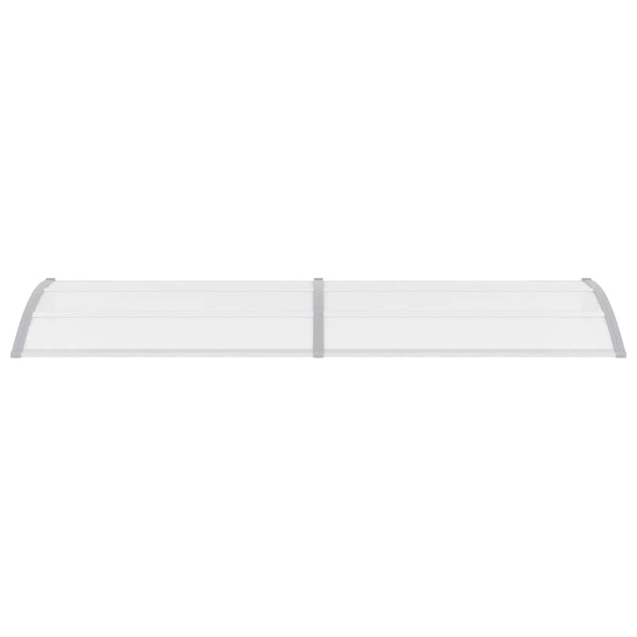 Door Canopy Grey and Transparent 300x75 cm PC