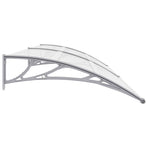 Door Canopy Grey and Transparent 300x75 cm PC