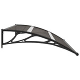 Door Canopy Black 150x75 cm PC