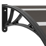 Door Canopy Black 150x75 cm PC