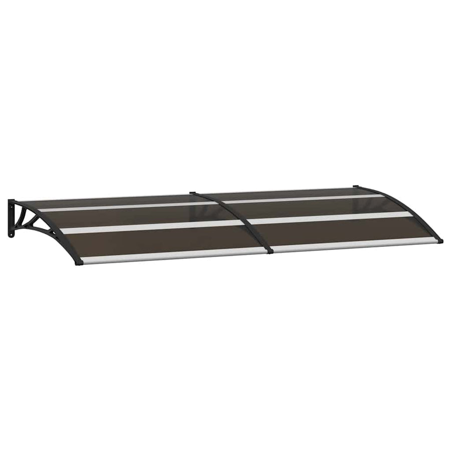 Door Canopy Black 200x75 cm PC