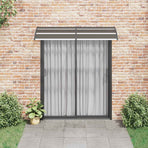 Door Canopy Black 200x75 cm PC