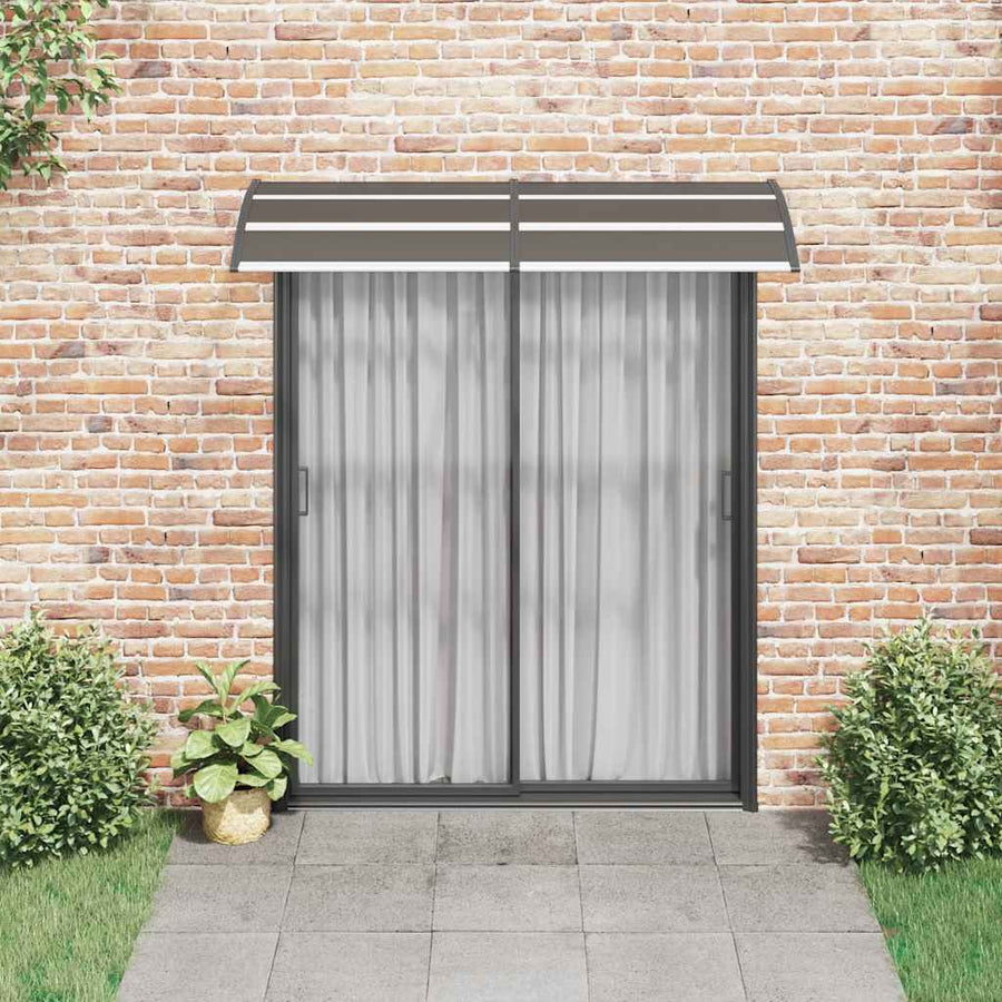 Door Canopy Black 200x75 cm PC