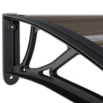 Door Canopy Black 200x75 cm PC