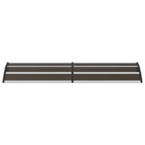 Door Canopy Black 240x75 cm PC - Top-Down View