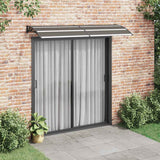 Door Canopy Black 240x75 cm PC