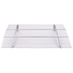 Door Canopy Silver and Transparent 150x90 cm PET