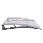 Door Canopy Silver and Transparent 150x90 cm PET