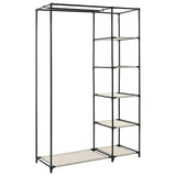 Folding Wardrobe Cream 110x45x175 cm Fabric - Rear View