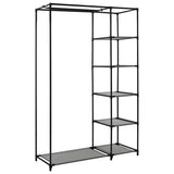 Folding Wardrobe Grey 110x45x175 cm Fabric - Rear View