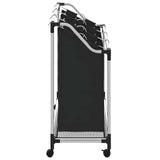 Laundry Sorter with 3 Bags Black Steel - Rear View