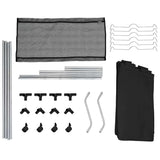 Laundry Sorter with 3 Bags Black Steel - Low Angle