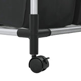 Laundry Sorter with 3 Bags Black Steel - Extra Image