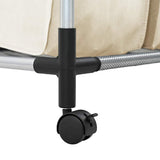 Laundry Sorter with 4 Bags Cream Steel - Extra Image