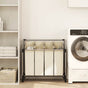 Laundry Sorter with 4 Bags Cream Steel