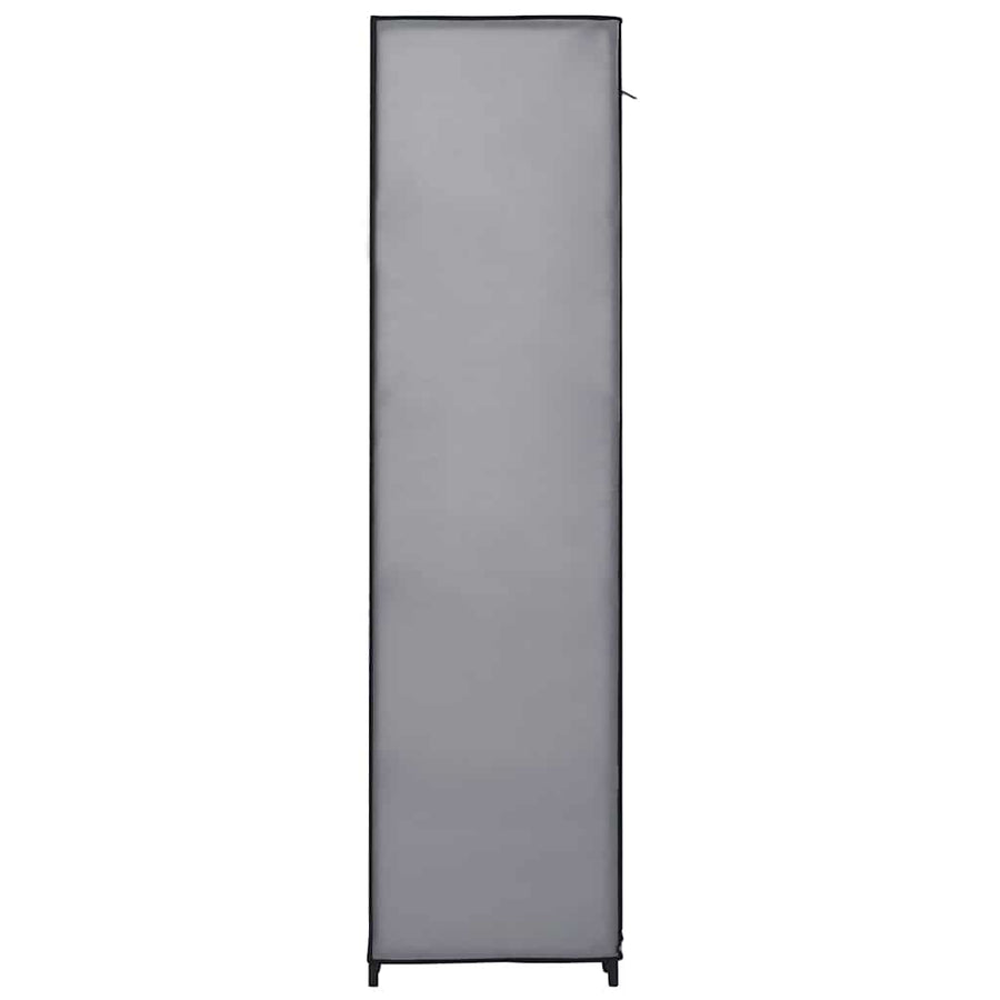 Wardrobe with Compartments and Rods Grey 150x45x176 cm Fabric