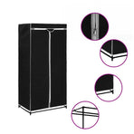 Wardrobe Black 75x50x160 cm