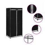 Wardrobe Black 75x50x160 cm