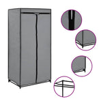 Wardrobe Grey 75x50x160 cm