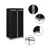Wardrobes 2 pcs Black 75x50x160 cm - Front View