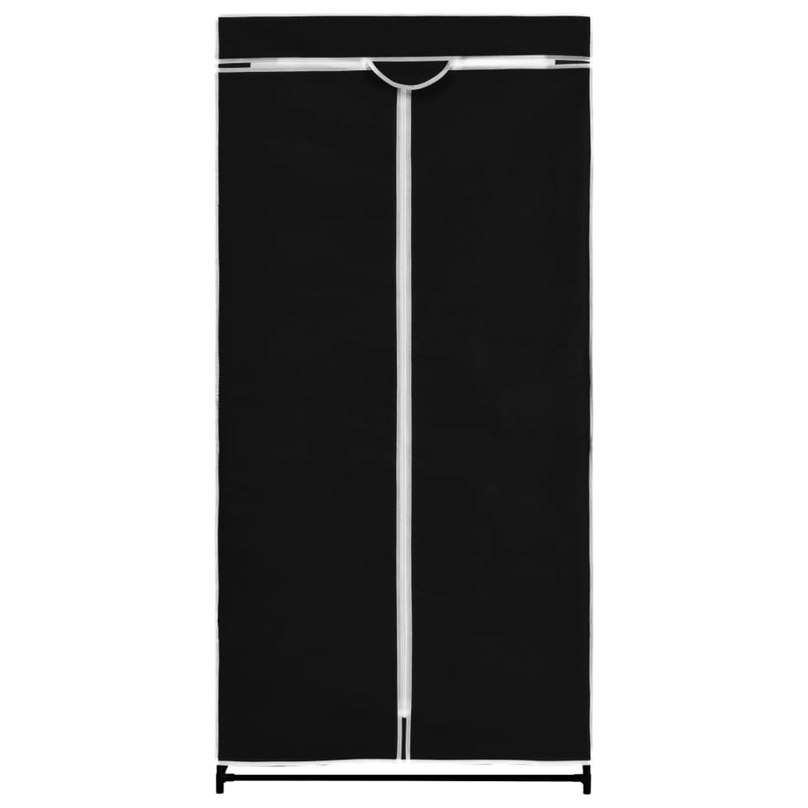 Wardrobes 2 pcs Black 75x50x160 cm