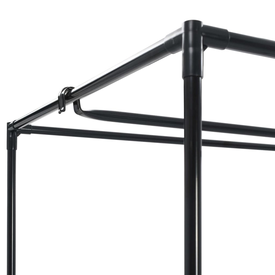 Wardrobes 2 pcs Black 75x50x160 cm