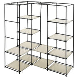 Corner Wardrobe Cream 130x87x169 cm