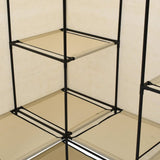 Corner Wardrobe Cream 130x87x169 cm - 45-Degree Angle