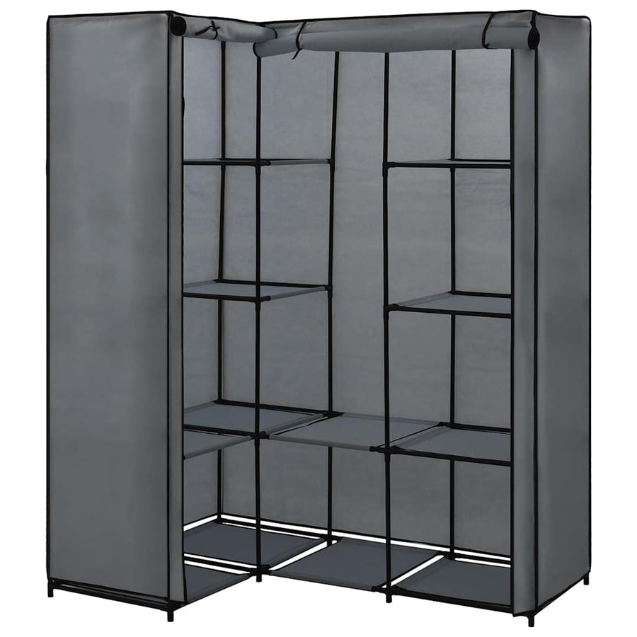 Corner Wardrobe Grey 130x87x169 cm