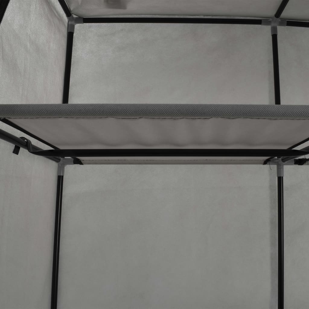 Wardrobe with Compartments and Rods Grey 150x45x175 cm Fabric