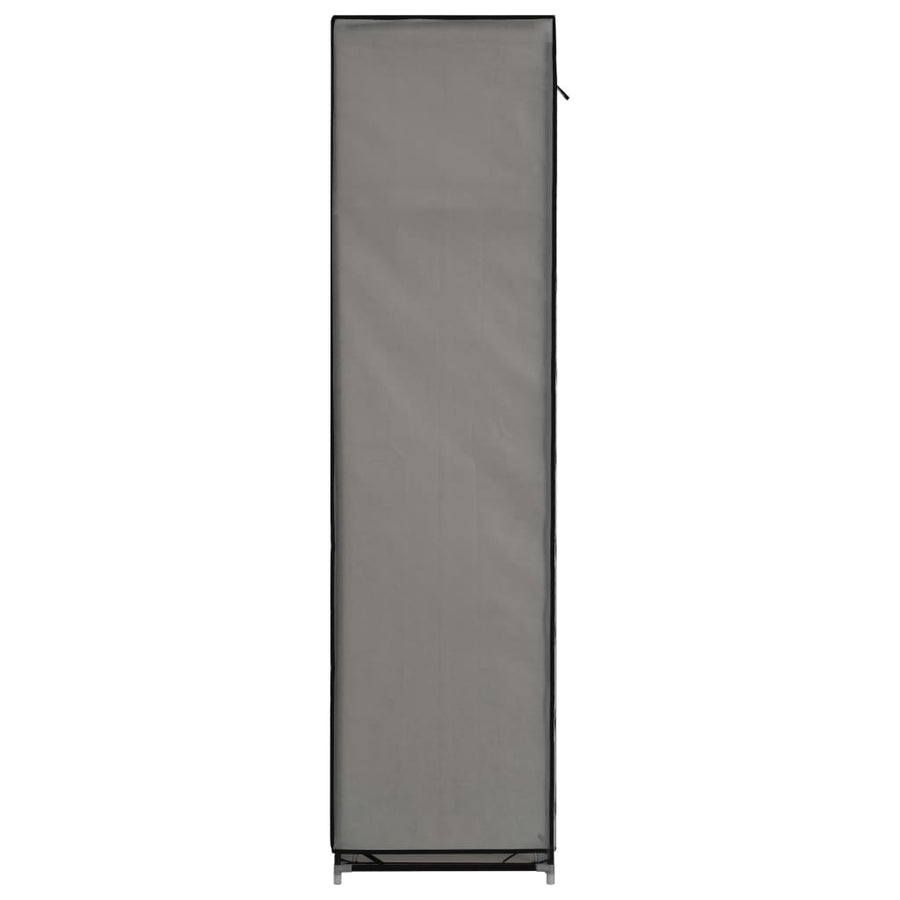 Wardrobe with Compartments and Rods Grey 150x45x175 cm Fabric