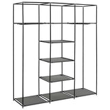 Wardrobe with Compartments and Rods Grey 150x45x175 cm Fabric - Extra Image