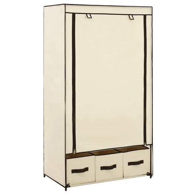Wardrobe Cream 87x49x159 cm Fabric