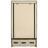 Wardrobe Cream 87x49x159 cm Fabric