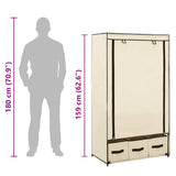 Wardrobe Cream 87x49x159 cm Fabric