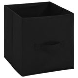 Storage Cabinet with 4 Fabric Baskets Black 63x30x71 cm Steel - Rear View