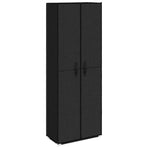 Shoe Cabinet Black 60x30x166 cm Fabric