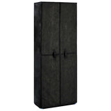 Shoe Cabinet Black 60x30x166 cm Fabric - Front View
