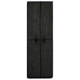 Shoe Cabinet Black 60x30x166 cm Fabric - Side View