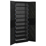 Shoe Cabinet Black 60x30x166 cm Fabric - Top-Down View