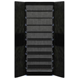 Shoe Cabinet Black 60x30x166 cm Fabric - 45-Degree Angle