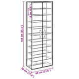 Shoe Cabinet Black 60x30x166 cm Fabric