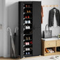 Shoe Cabinet Black 60x30x166 cm Fabric