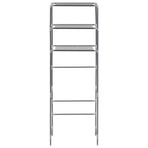 3-Tier Storage Rack over Toilet Silver 53x28x169 cm