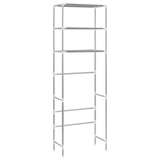 3-Tier Storage Rack over Toilet Silver 53x28x169 cm