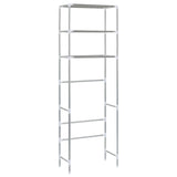 3-Tier Storage Rack over Toilet Silver 53x28x169 cm - Top-Down View